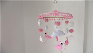 flamingo-baby-mobile-felt-pink-white-clouds-stars-mobile-for-girl-nursery-flamingo-cot-mobile-pink-pom-poms-wool-balls-mobile-flamingo-nursery-decor-flamingo-baby-shower-gift-gift-for-newborn-present-for-infant-ceiling-mobile-flamingo-hanging-mobile-baby-girl-bedroom-mobile-2