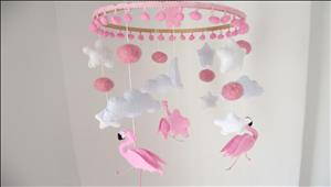 flamingo-baby-mobile-felt-pink-white-clouds-stars-mobile-for-girl-nursery-flamingo-cot-mobile-pink-pom-poms-wool-balls-mobile-flamingo-nursery-decor-flamingo-baby-shower-gift-gift-for-newborn-present-for-infant-ceiling-mobile-flamingo-hanging-mobile-baby-girl-bedroom-mobile-1