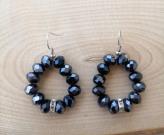 grafit-black-beads-earrings-gift-for-woman-sparkly-beads-earrings-women-gift