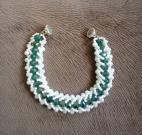 netted-beaded-bracelet-green-white-bracelet-for-bridesmaid-emerald-netted-beaded-bracelet-bead-woven-bracelet-handmade-bracelet-bridal-shower-gift-gift-for-women-gift-for-her-gf-gift-ideas-1