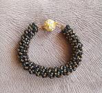 black-beadwork-bracelet-elegant-seed-beads-woven-bracelet-black-tubular-netted-beaded-bracelet-faceted-rondelle-glass-beads-handmade-bracelet-black-gold-bead-woven-bracelet-gift-for-woman-birthday-gift-1