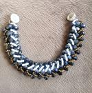 graphite-black-bead-work-beaded-bracelet-black-bead-woven-bracelet-white-gold