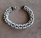 black-white-netted-beaded-bracelet-elegant-bracelet-black-whitetubular-netted
