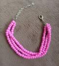 3-strand-beads-bracelet-pink-handmade-handcrafted-bracelet-three-strand-beads