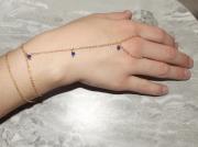finger-chain-bracelet-slave-bracelet-ring-attached-bracelet-beads-hand-chain-bracelet-blue-gold-simple-bracelet-bracelet-for-girlfriend-gift-for-her-womens-jewelry-finger-kette-fingering-armband-perlen-sklaven-armband-2