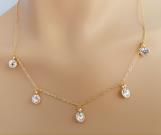 multi-crystal-drop-dangle-chain-necklace-choker-gold-clear-round-crystal-stone-n