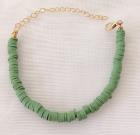 olive-color-heishi-stack-bracelet-green-polymer-clay-disc-bracelet-adjustable-bracelet-seaside-cove-stack-african-vinyl-stretch-bracelet-beach-sea-ocean-collection-vulcanite-flat-disc-heishi-beads-boho-chic-jewelry-2