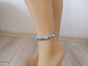 rainbow-white-blue-heishi-stack-anklet-polymer-clay-disc-bracelet-for-leg-gift