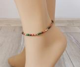 brown-orange-green-wood-beads-anklet-for-women-gift-for-her-anklet-for-girl-handcrafted-handmade-bracelet-for-leg-delicate-small-beads-foot-bracelet-ocean-sea-beach-jewelry-1