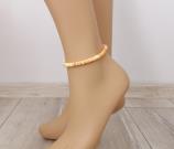 light-orange-heishi-stack-anklet-for-women-polymer-clay-disc-beads-bracelet-for