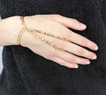 figaro-finger-hand-chain-bracelet-ring-chain-attached-bracelet-for-women-statement-hand-chain-bracelet-harness-hand-chain-gold-plated-bracelet-slave-bracelet-bff-gift-gift-for-wife-party-festival-hand-jewelry-harness-hand-bracelet-gift-for-her-gift-for-girlfriend-2