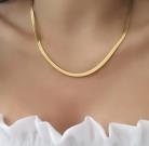 gold-herringbone-chain-necklace-stainless-steel-dainty-snake-chain-necklace-elegant-necklace-for-women-thin-herringbone-necklace-flat-snake-chain-gold-delicate-gold-chain-gift-for-her-gift-for-girlfriend-trendy-jewelry-gift-1