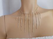 fringe-metal-bib-necklace-silver-delicate-necklace-thin-layered-necklace-stick-bar-choker-necklace-boho-necklace-statement-bib-necklace-vintage-jewelry-festival-look-1