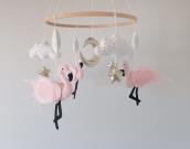 flamingo-baby-mobile-felt-gold-white-clouds-stars-mobile-for-girl-nursery-feather-flamingo-cot-mobile-flamingo-nursery-decor-flamingo-baby-shower-gift-gift-for-newborn-present-for-infant-flamingo-ceiling-mobile-flamingo-hanging-mobile-baby-girl-bedroom-mobile-3