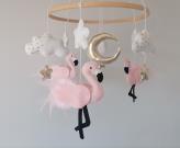 flamingo-baby-mobile-felt-gold-white-clouds-stars-mobile-for-girl-nursery-feather-flamingo-cot-mobile-flamingo-nursery-decor-flamingo-baby-shower-gift-gift-for-newborn-present-for-infant-flamingo-ceiling-mobile-flamingo-hanging-mobile-baby-girl-bedroom-mobile-1