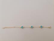 turquoise-aqua-clover-bracelet-adjustable-bracelet-gift-for-her-gift-for-woma